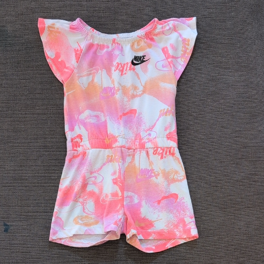 Nike Kids' Pink and Orange Romper